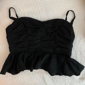 Black Ruffle top